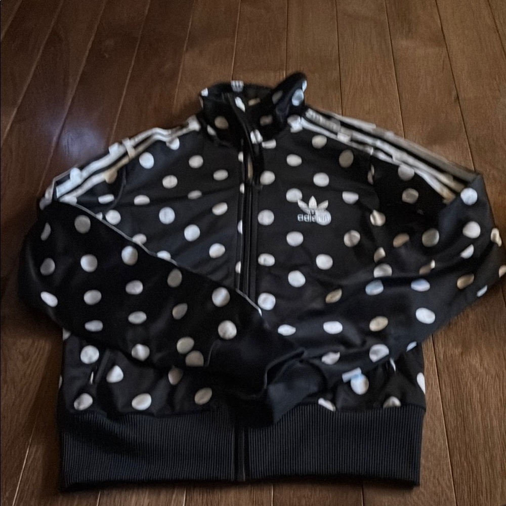 Black and White Polka Dot Track Jacket